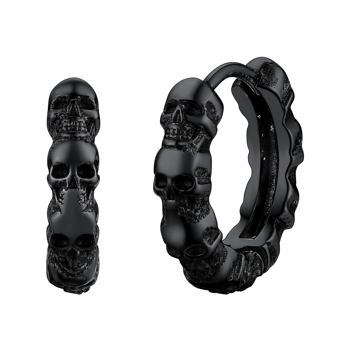 Richsteel Stainless Steel Skull Earrings