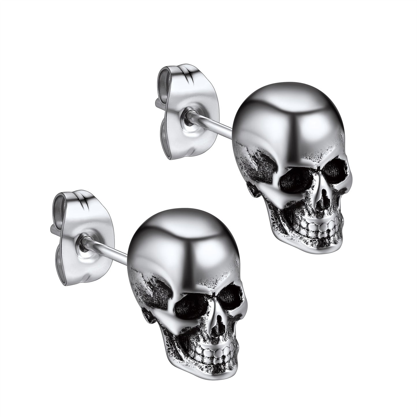 Richsteel Stainless Steel Skull Earrings