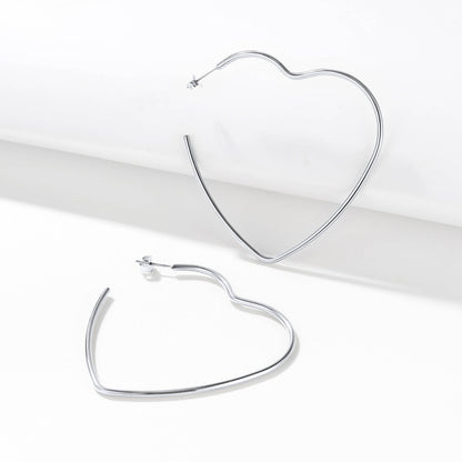 Richsteel Heart Hoop Earrings