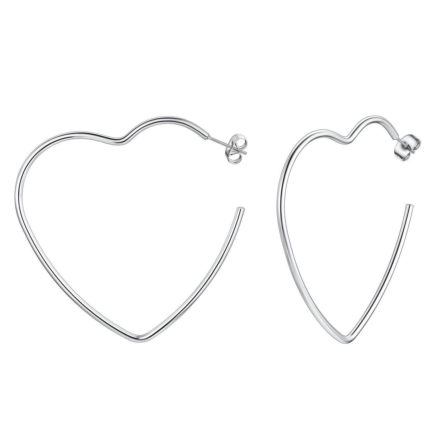 Richsteel Heart Hoop Earrings