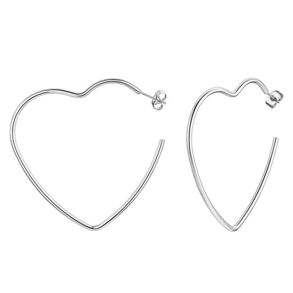 Richsteel Heart Hoop Earrings