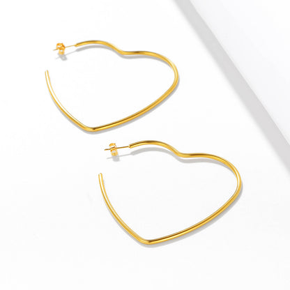 Richsteel Heart Hoop Earrings