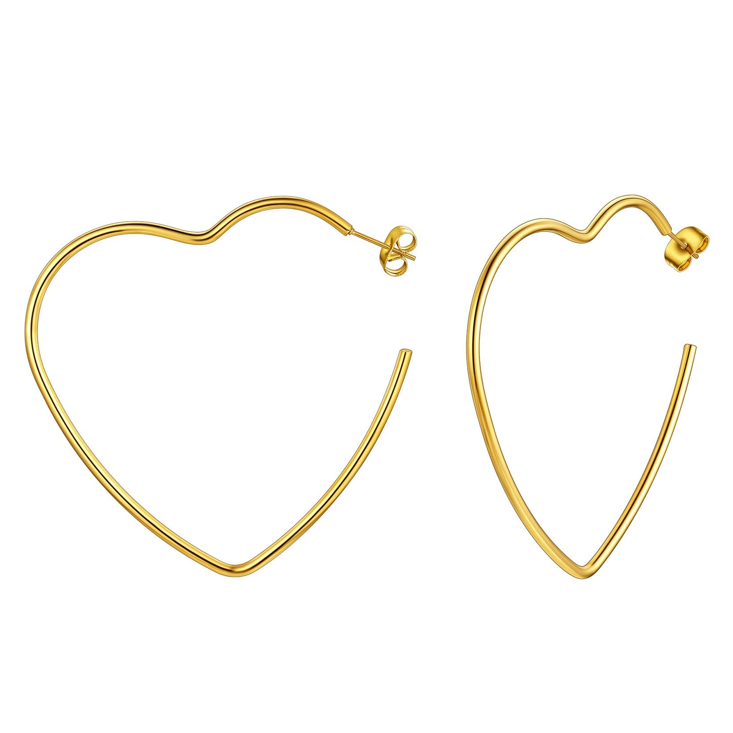 Richsteel Heart Hoop Earrings