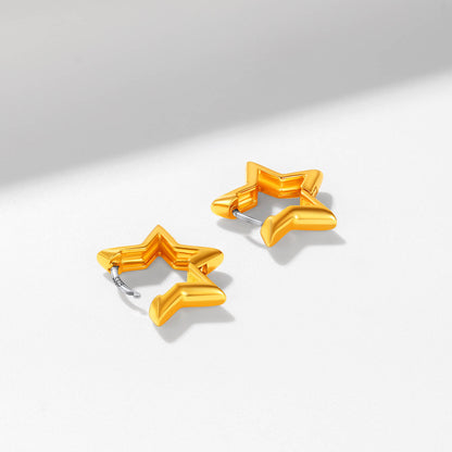 Richsteel Star Hoop Earrings