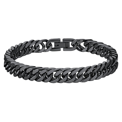 Richsteel Cuban Link Chain Bracelets 8/12mm Width