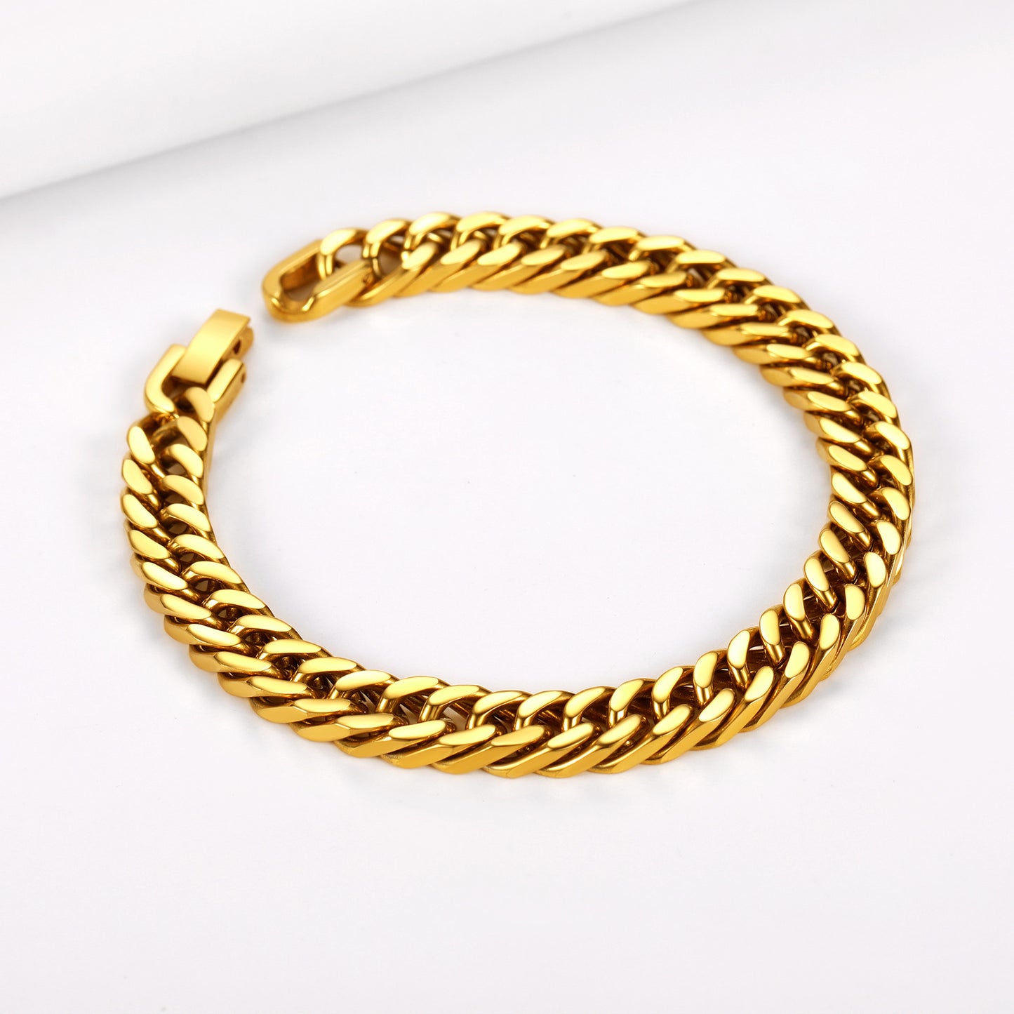 Richsteel Cuban Link Chain Bracelets 8/12mm Width