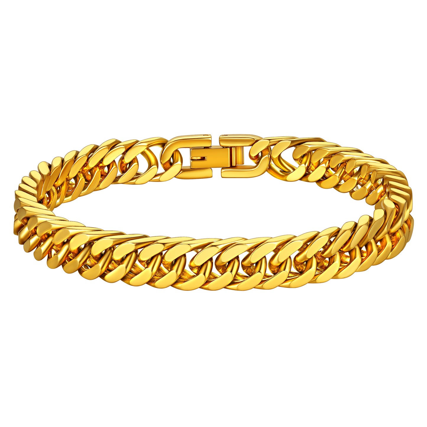 Richsteel Cuban Link Chain Bracelets 8/12mm Width