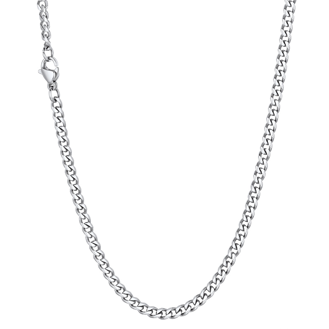 Richsteel Cuban Link Chain Necklace 3/6 mm width