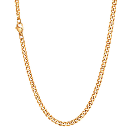 Richsteel Cuban Link Chain Necklace 3/6 mm width