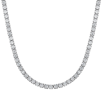 Richsteel 3mm Cubic Zirconia Tennis Chain Necklace