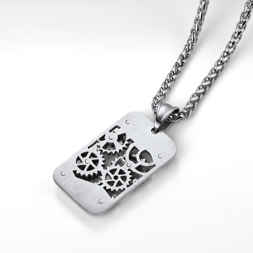 Richsteel  steampunk Dog Tags Pendant Necklace