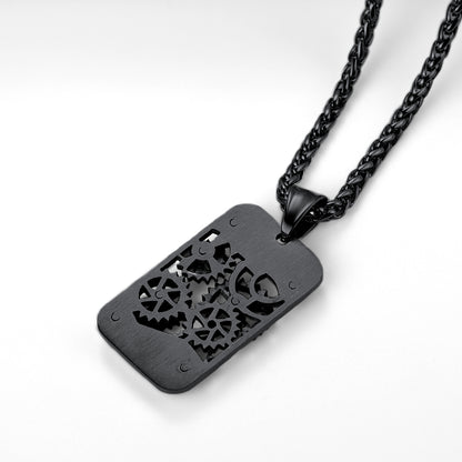 Richsteel  steampunk Dog Tags Pendant Necklace