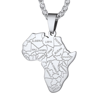 Richsteel African Map Necklace