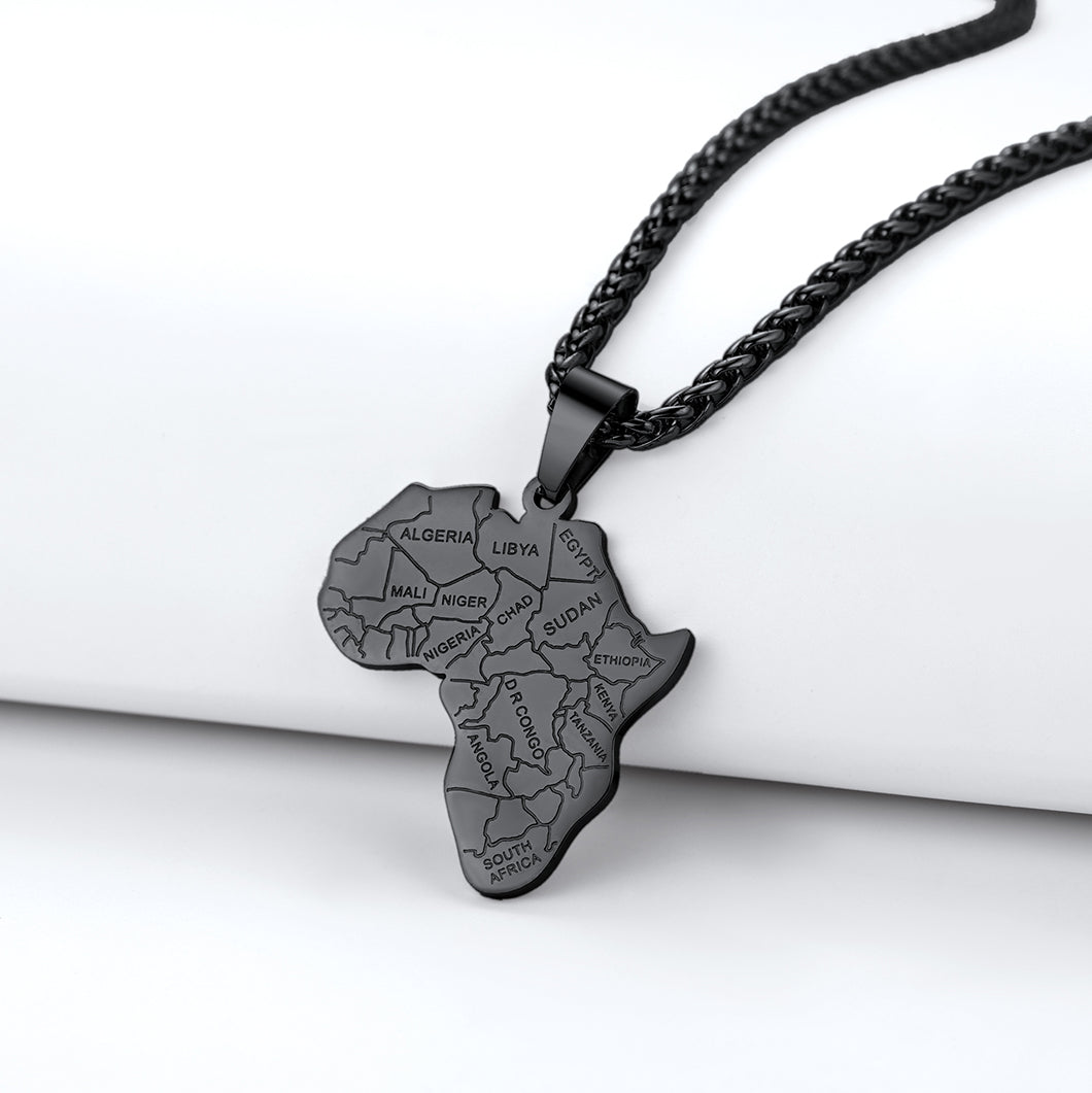 Richsteel African Map Necklace