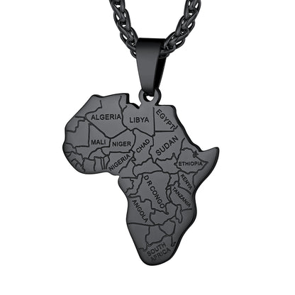 Richsteel African Map Necklace