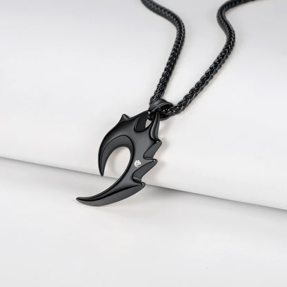 Richsteel Flame Wolf Teeth Necklace