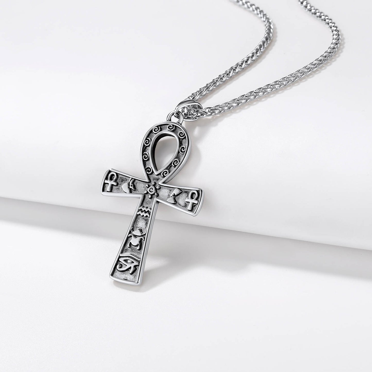 Richsteel Ankh Cross Pendant Necklace