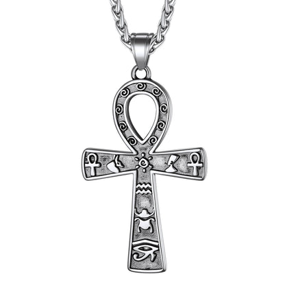 Richsteel Ankh Cross Pendant Necklace