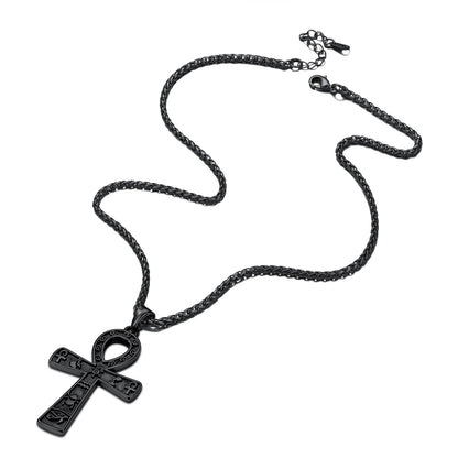 Richsteel Ankh Cross Pendant Necklace