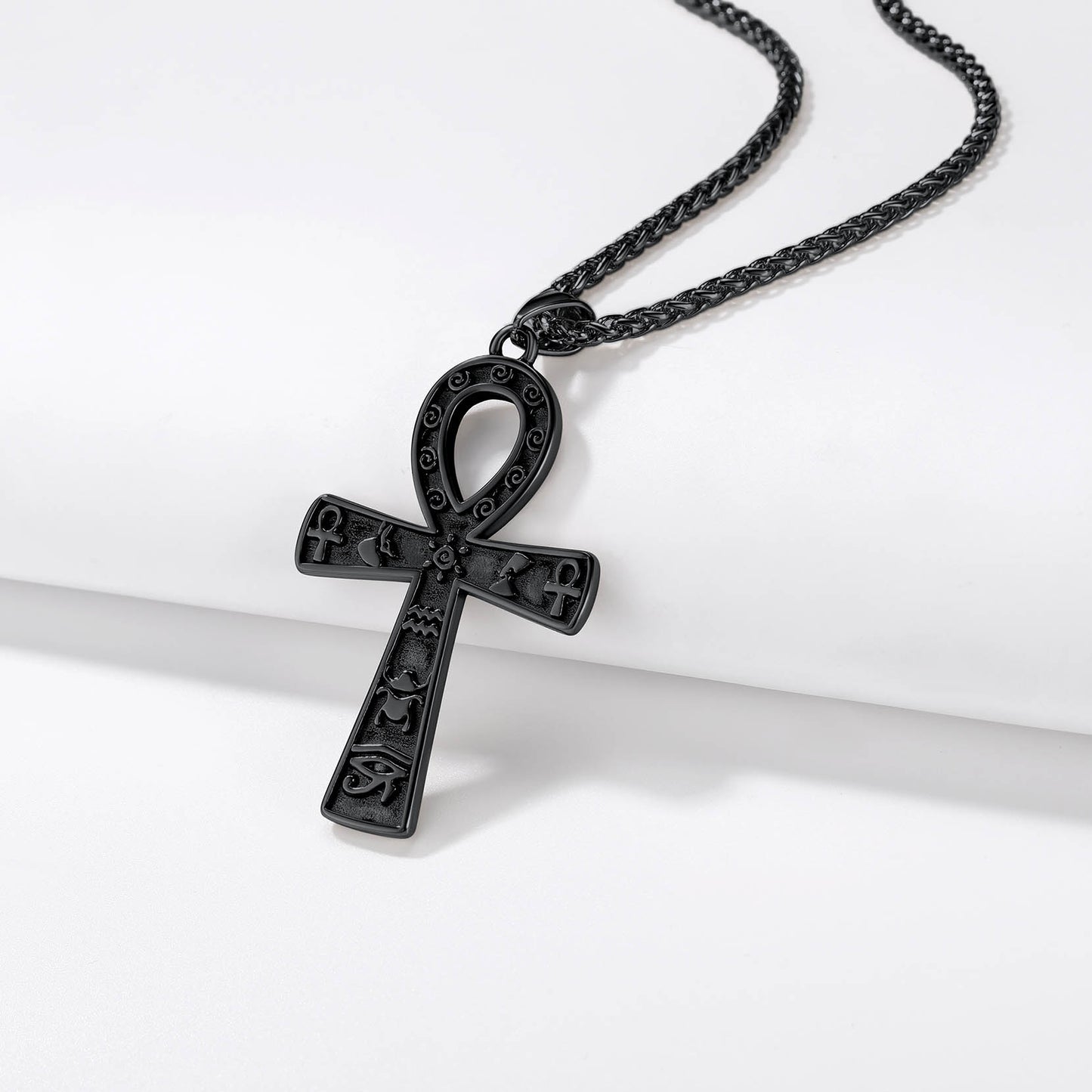 Richsteel Ankh Cross Pendant Necklace