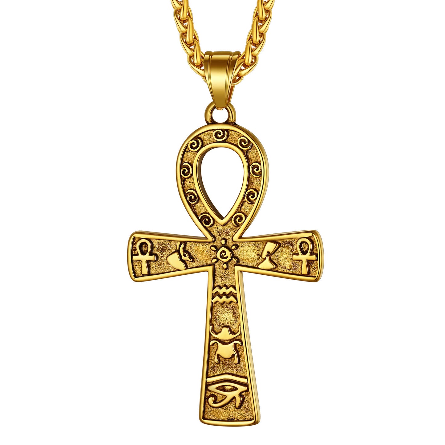 Richsteel Ankh Cross Pendant Necklace