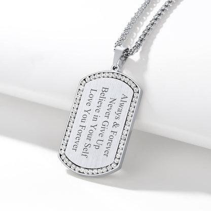 Richsteel Personalized Dog Tags Pendant Necklace