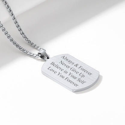 Richsteel Personalized Dog Tags Pendant Necklace