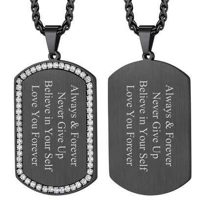 Richsteel Personalized Dog Tags Pendant Necklace