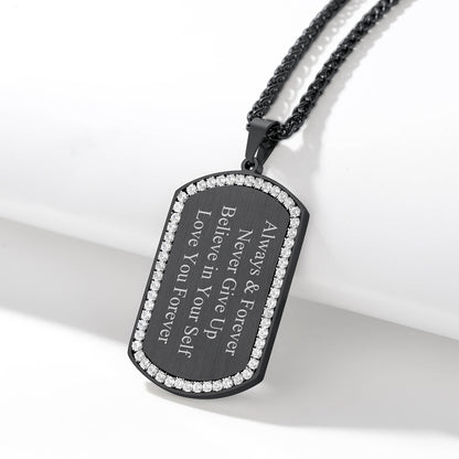 Richsteel Personalized Dog Tags Pendant Necklace