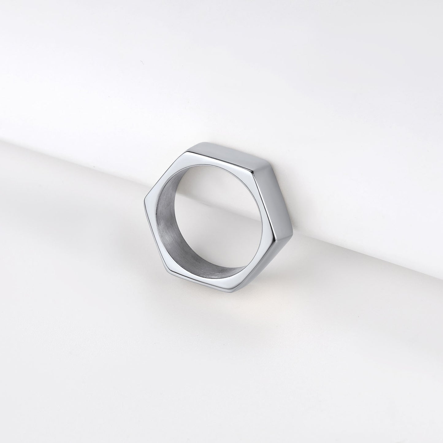 Richsteel Hexagon Geometric Ring