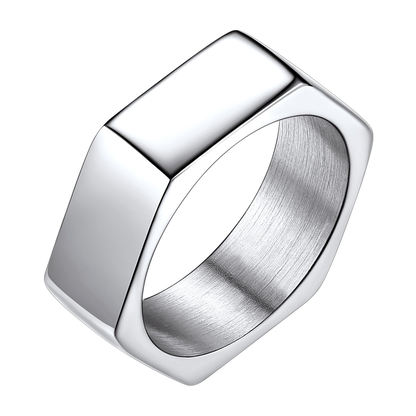 Richsteel Hexagon Geometric Ring