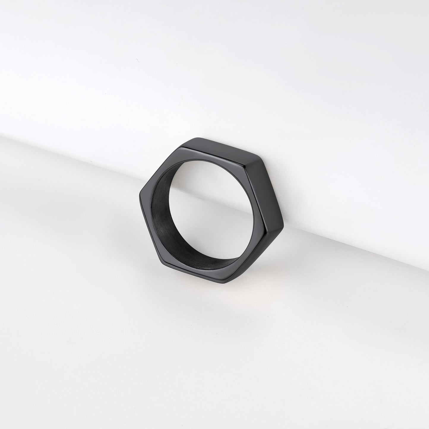 Richsteel Hexagon Geometric Ring