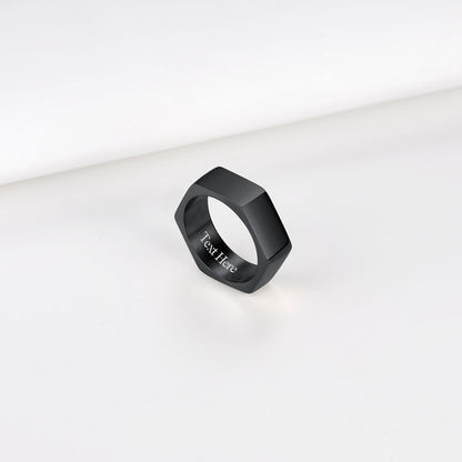 Richsteel Hexagon Geometric Ring